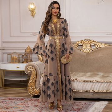 لباس جلابیا آستین عبایی مش دوزی
