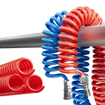 Tuyau d'air de ressort: tuyau extensible avec OD8, ​​OD10, tailles OD6 dans le tube de pression d'air rouge, bleu et transparent pour les outils pneumatiques