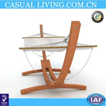 Luxury Hammock stand wood natural two person hammock with wooden hammock stand