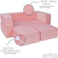 Couch pour enfants en peluche matelas pliant pour enfants modulaires