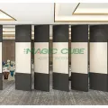 Movable sound absorbing movable sound partition