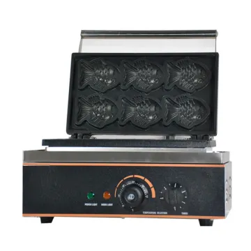 Commercial Taiyaki Maker: Fish-Shaped Cake and Waffle Cone Machine for Sale