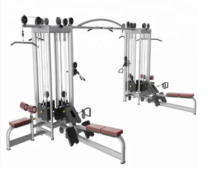 8 Station Multi Jungle Gym Fitness Machine - Crossover Function Trainer