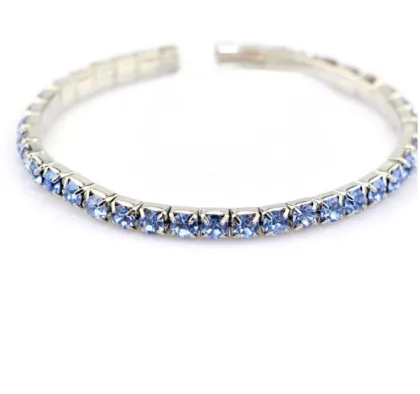 Crystal Bracelet, Shiny Fashion Bracelet Jewelry PT3002 Christmas Color Optional Stretch Crystal Bracelet