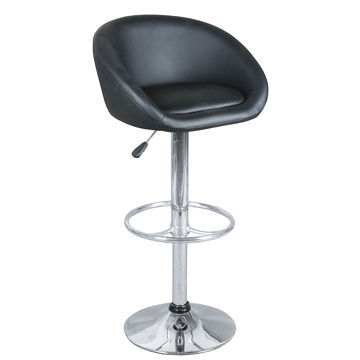 Bar stool with PU seat and chromed base, hot sale bar furniture