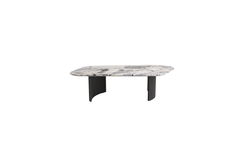 Modern Rectangular Marble Top Coffee Table