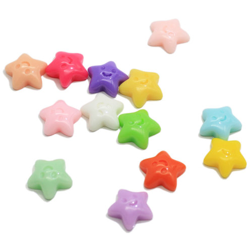 Mixed color Glaze Star Beads Flat Back Cabochon 100pcs/bag For Handmade Craft Decor Bedroom Ornaments Beads Slime