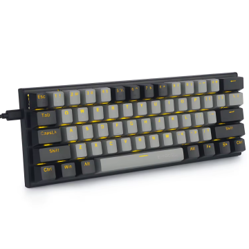 Professional 61-Key LED Backlit Mechanical Gaming Keyboard: USB Wired 60% Mechanical Keyboard