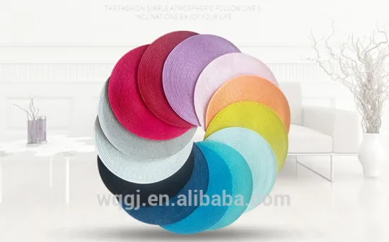 Plastic Polypropylene Dish Mat Knitting Table Mat Rectangle Colorful PP Table Heated Placemats