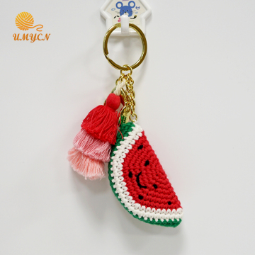 Handmade Key Chain Accessories Crochet Watermelon