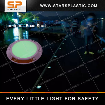 Hight quality Fluorescent Reflective Plastic Road Stud with cat eye reflector