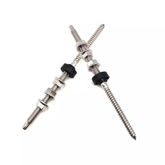 Photovoltaic Trapezoidal Metal Roofing Solar Roof Hanger Bolt with Plate or L Foot: Solutions for Efficient Solar Energy Rooftop Mounting