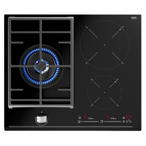 Teka Mixed Hob Top de cristal negro