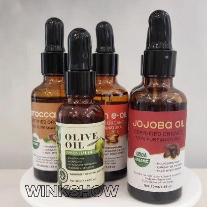 Pure Body Naturals Essential Oil Gift Box: Castor & Jojoba Oil for Skin Moisturizing and Brain Relaxation