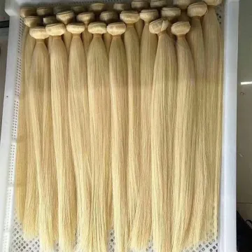 613 Blonde Virgin Human Hair Bundles With Closure, 613 hair color blonde Bundles With Frontal wholesale