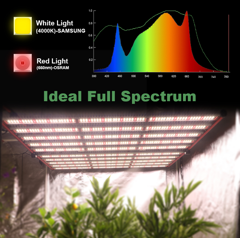 LED Grow Light 1000 watt avec UV IR