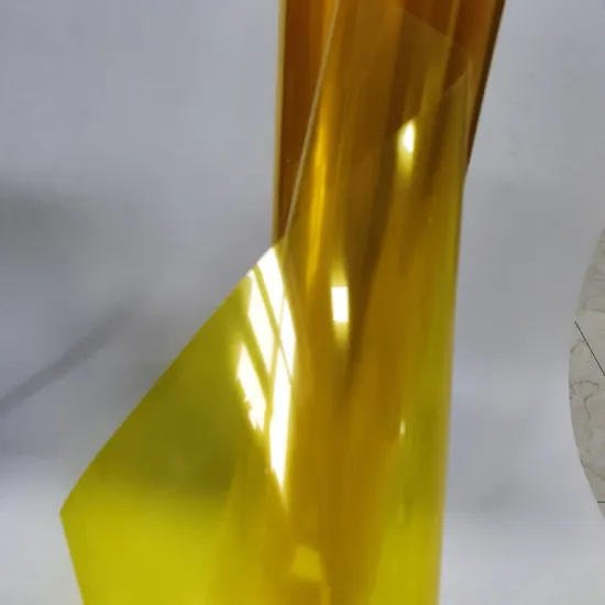 light yellow color transparent pvc film clear