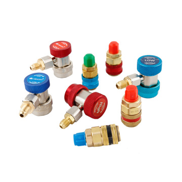 Quick Change Adapters for Car Manifold Charging Air Conditioner Refrigerant R134a Brass Coupler