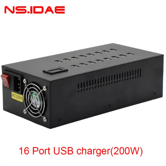 200W 16-Port USB Charger for Fast Device Charging