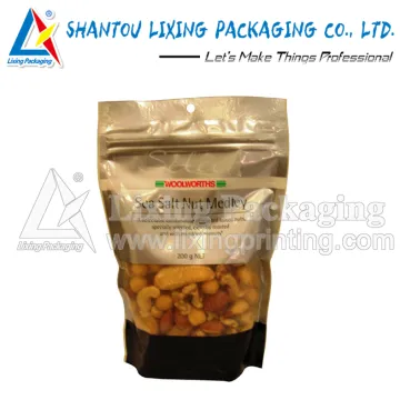 LIXING PACKAGING commercial snack food packaging bag for nuts