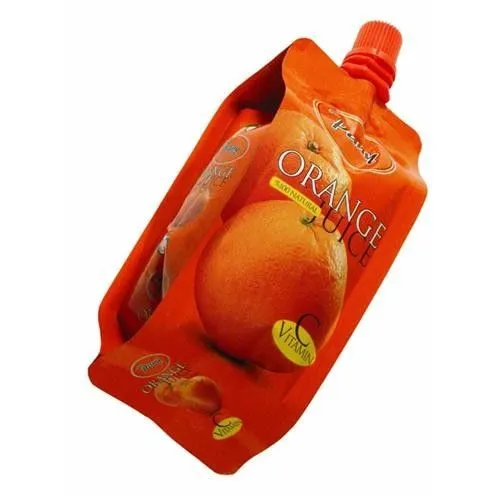 Plastic Standing Up Liquid / Drinking Water Bags With Cap