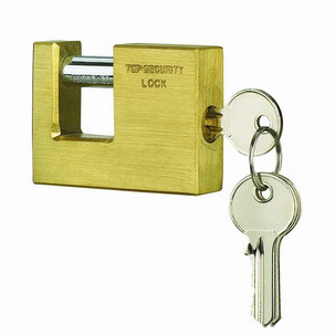 High Quality Rectanglar Brass Padlock Hardened Shackle (BX990)