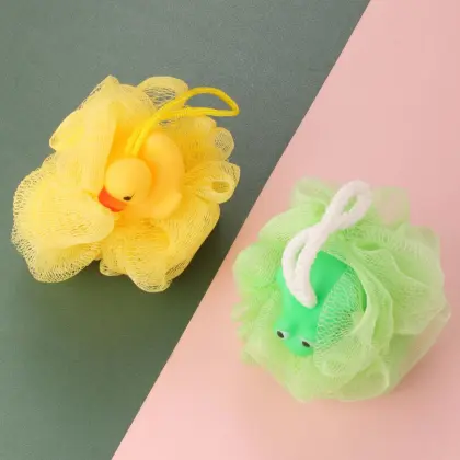 Bath Sponges Animal Kids Loofah Bath Pouf