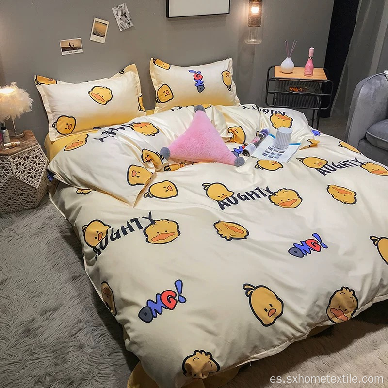 linda funda de cama con estampado