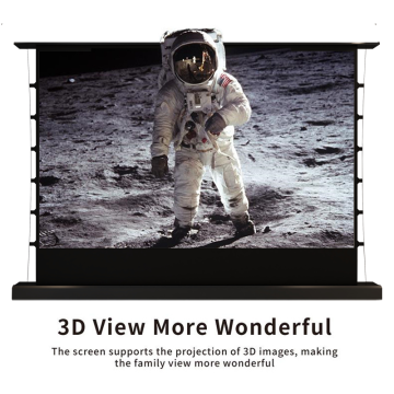 Movable support to raise and lower projection screen