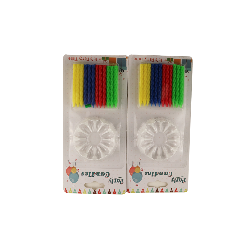 Tall Pearl Colorful Spiral Shaped Candles