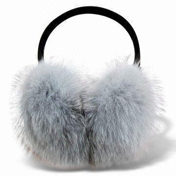 Fur Ear Muffs in White, Black, Pink, Purple and Gray