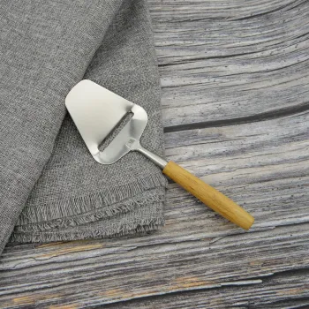 Wholesale Stainless Steel Cheese Cutter with Beech Wooden Handle