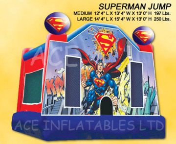 Customzied Superhero Inflatable Bouncer with Full Painting Front