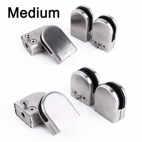 8PCS Medium Size Stainless Steel Handrails Balustrades Glass Clamp Clips Bracket for 8-10mm glass KF891