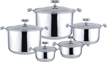 10pcs  nickel wide edge cookware set