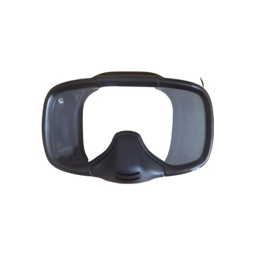 Professional Scuba Diving Mask with Tempered Glass Lens and Valve: Big Frame Single Lens Design