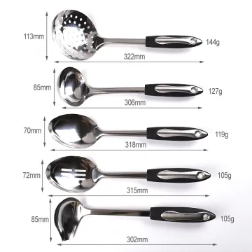 heat resistant premium stainless steel kitchen utensil set