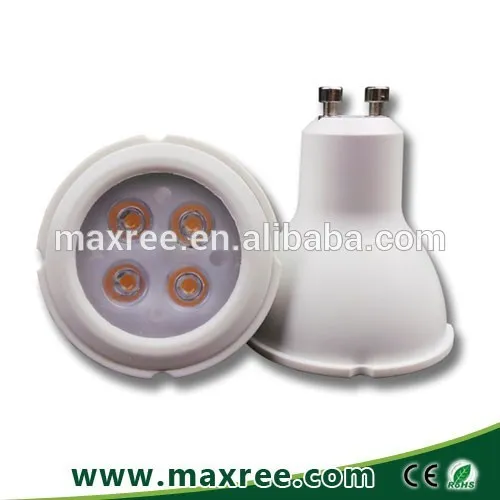 Dimmable 45 degree beam angle led bulb 4X1W low power consumption High brightness GU10 led spot light, 4x1 watt led spot light