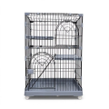 AIBIKE Jaula para Gatos Caja de Alambre de Metal de Acero Inoxidable Bandeja de plástico Transpirable Interior Exterior Todas Las Estaciones