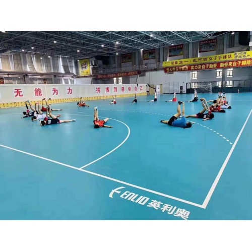 High ball-rebound vinyl sports flooring for volleyball court