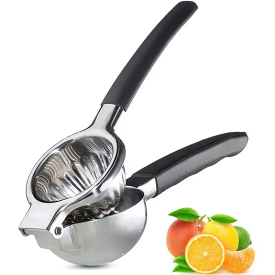 Professional Heavy Duty Stainless Steel Lemon Squeezer with TPR Handle for Efficient Juice Extraction