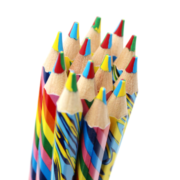 Personalized Jumbo Wooden Multicolor Colored Pencils with Magical Case - High Quality Kids Gift