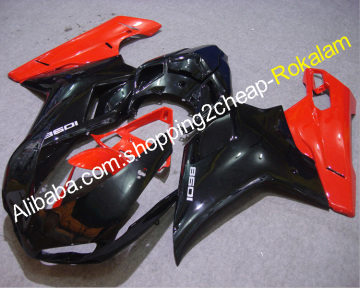 Ducati 848 1098 1198 Набор для обтекателя мотоцикла - 2007-2011 Black Red