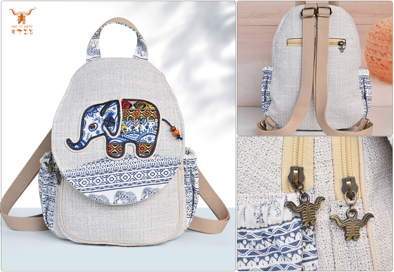 Linen Backpack
