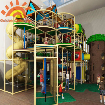 Large Play Structures Indoor Theme With Slide