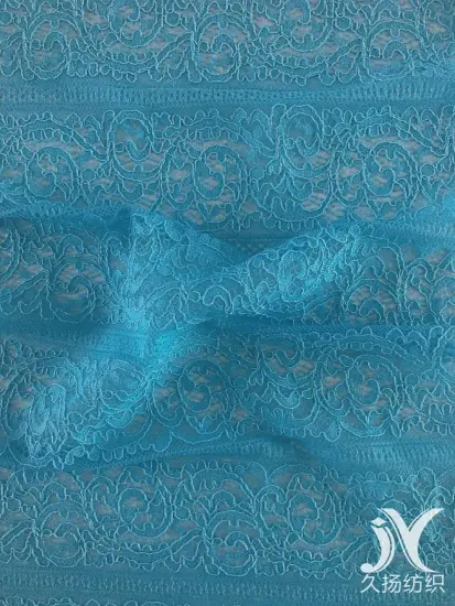 Striped Floral Corded Lace