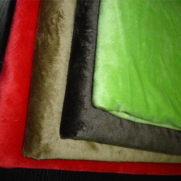 Polyester dyeing velboa fabric, used for home textile, toy, slipper, garment and shoes