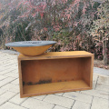 Corten Steel Outdoor BBQ Camping Commercial Charcoal BBQ