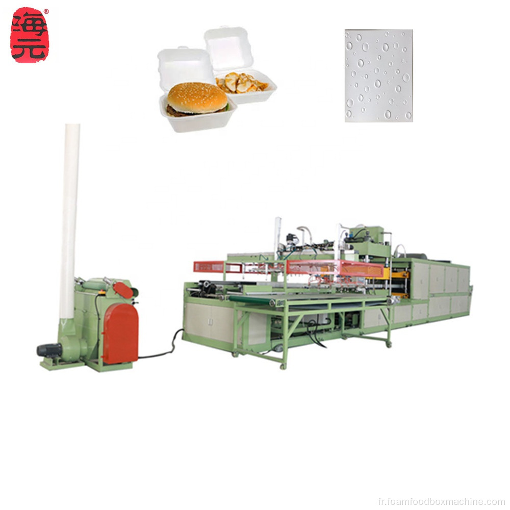 Machine de fabrication de plats en mousse