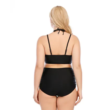 2024 Splicing Bikini Swimwear: Plus Size Women's L-4XL Two-Pieces Set